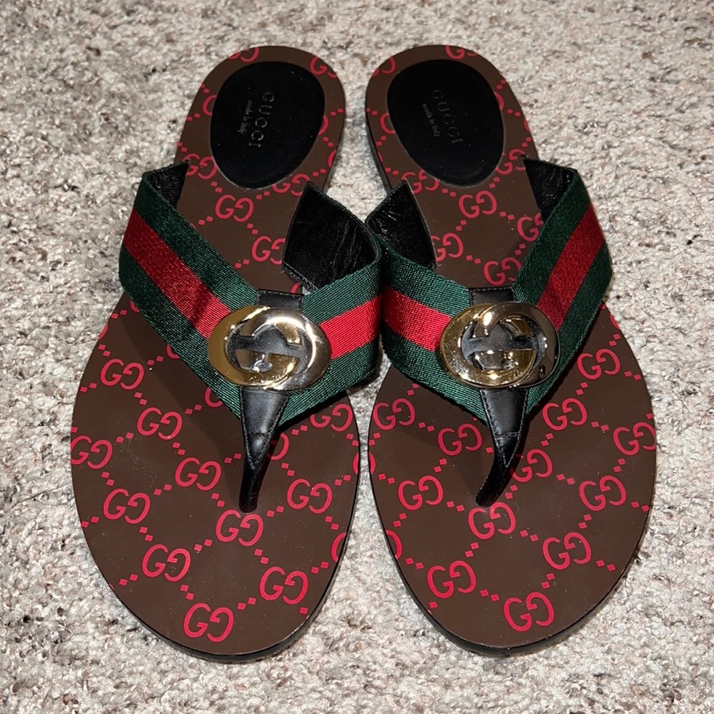 Gucci Thong Web Sandal